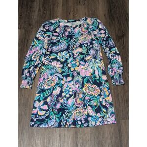 Lilly‎ Pulitzer Diann Dress High Tide Navy "She's So Sol" - Size XS